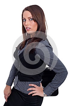 Young Business Woman with a handcase