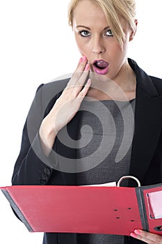 Young Business Woman Reading Documents