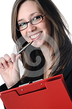 Young business woman smile