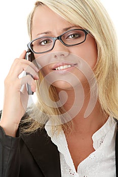 Young business women calling by cellular phone