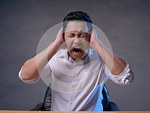 Young Businessman Angry Expression