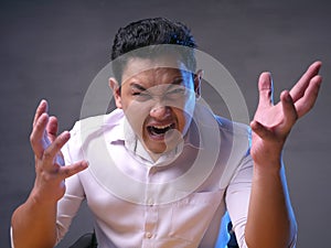 Young Businessman Angry Expression