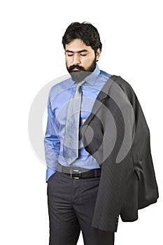 Young businessman dejected