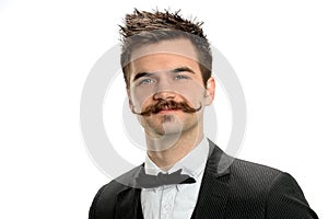 Young Businessman With Fancy Mustache