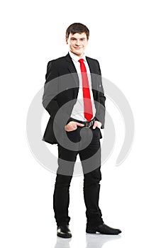 Young businessman in formal clothes