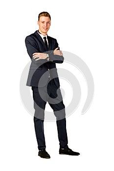 Young businessman full length portrait