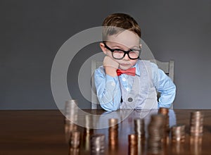 Young businessman with money