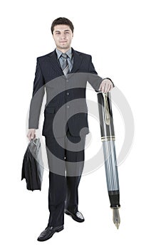 Young Businessman with pen