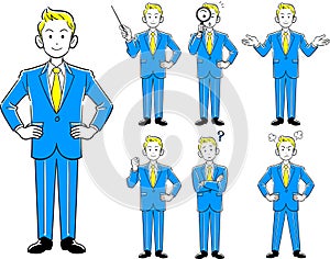 Young businessman`s pose _ 7 kinds of set 2