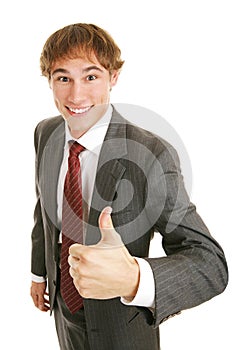 Young Businessman Thumbs-up