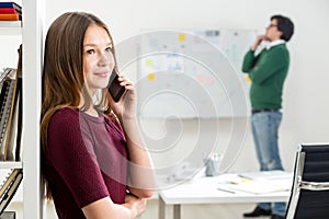 Young businesspeople in office