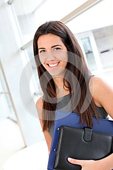 Young businesswoman with agenda