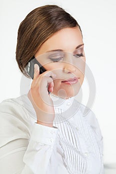 Young businesswoman with cellphone