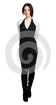 Young businesswoman full length portrait
