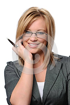 Young Businesswoman with glasses