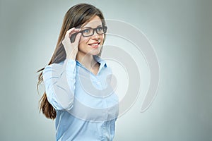 Young businesswoman isolated studio  portrait