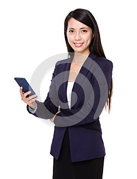 Young businesswoman use of cellphone