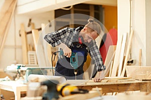 Young Carpenter Working