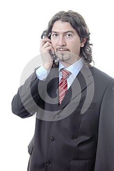 Young casual man on the phone.