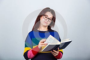 Woman browse book photo