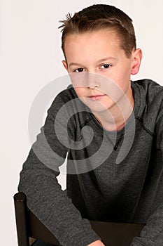 Young caucasian boy smiling