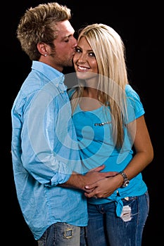 Young Caucasian Couple Embracing