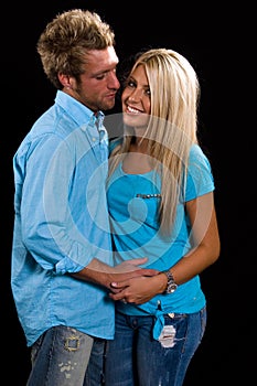 Young Caucasian Couple Embracing