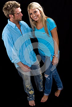 Young Caucasian Couple Embracing