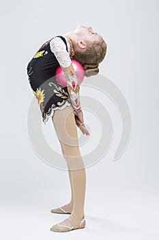 Young Caucasian Female Rhythmic Gymnast Athlete