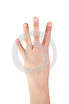 Young caucasian teenage boy close up of hands