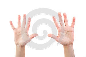 Young caucasian teenage boy close up of hands