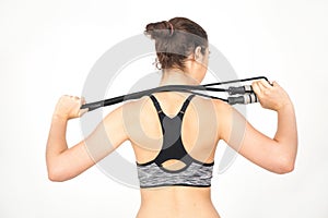 Young Caucasian woman holding a skipping rope - Health and Fitness Concept