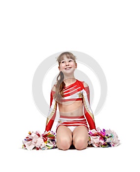 Young cheerleader girl photo