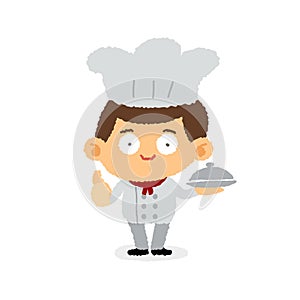 Young chef cartoon stye