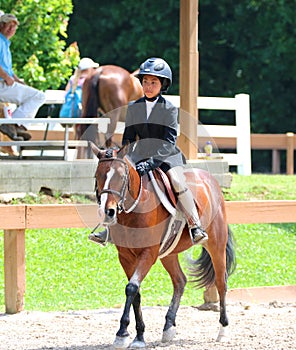 A Young Child Rides A Horse In The Germantown Charity Horse Show