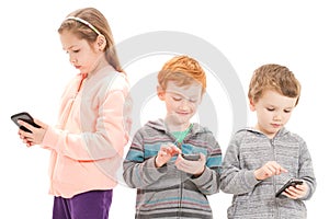 Young children using social media photo