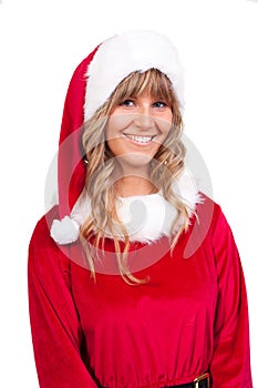 Young Christmas Woman is smiling