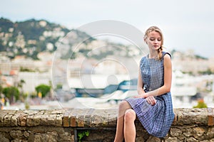 Young in the city of Cannes onLe Suquet hill