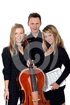 Young classic music trio photo