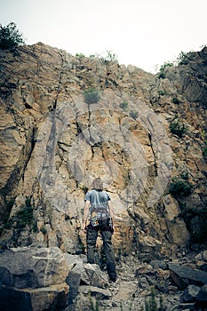 Young Climber Getting Ready