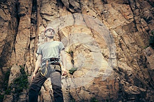 Young Climber Getting Ready