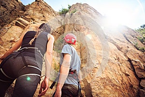 Young Climbers Rock Climbing