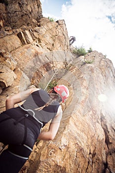 Young Climbers Rock Climbing