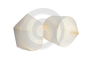 Young coconut isolated on white background
