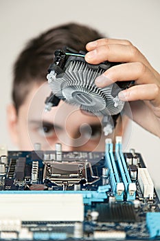 Young computer engineer