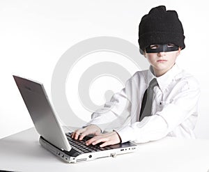 Young Computer Hacker