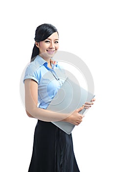 A young confident asian business woman smiling
