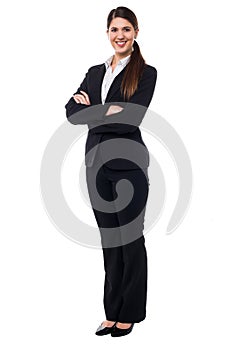 Young confident female business executive