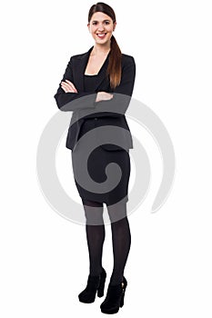 Young confident female business executive