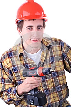 Young construction worker